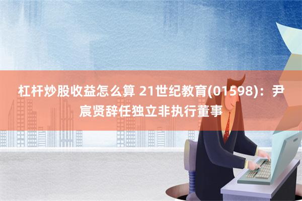 杠杆炒股收益怎么算 21世纪教育(01598)：尹宸贤辞任独立非执行董事